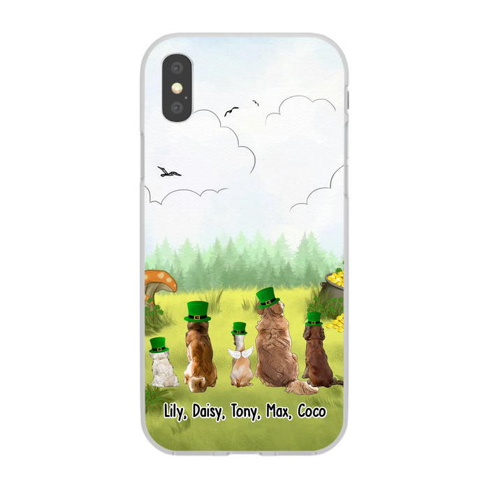 Personalized St. Patrick's Day Dogs Phone Case, Custom Irish Dog Phone Case For Dog Owners