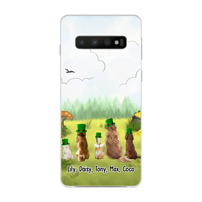 Personalized St. Patrick's Day Dogs Phone Case, Custom Irish Dog Phone Case For Dog Owners