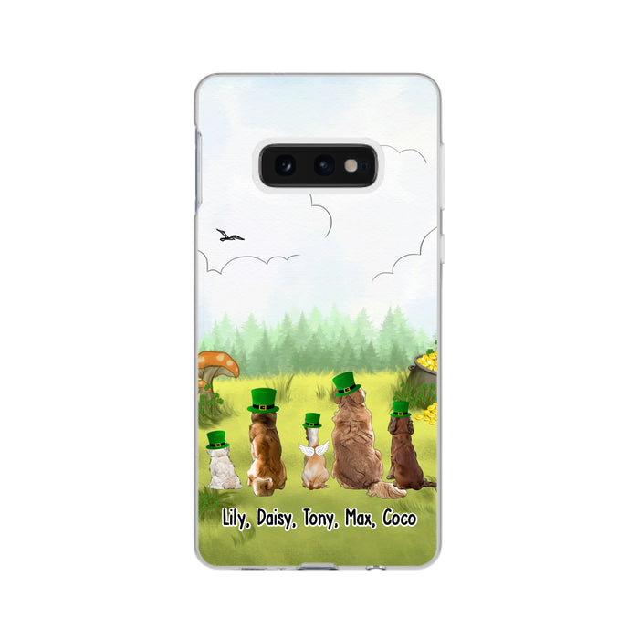 Personalized St. Patrick's Day Dogs Phone Case, Custom Irish Dog Phone Case For Dog Owners