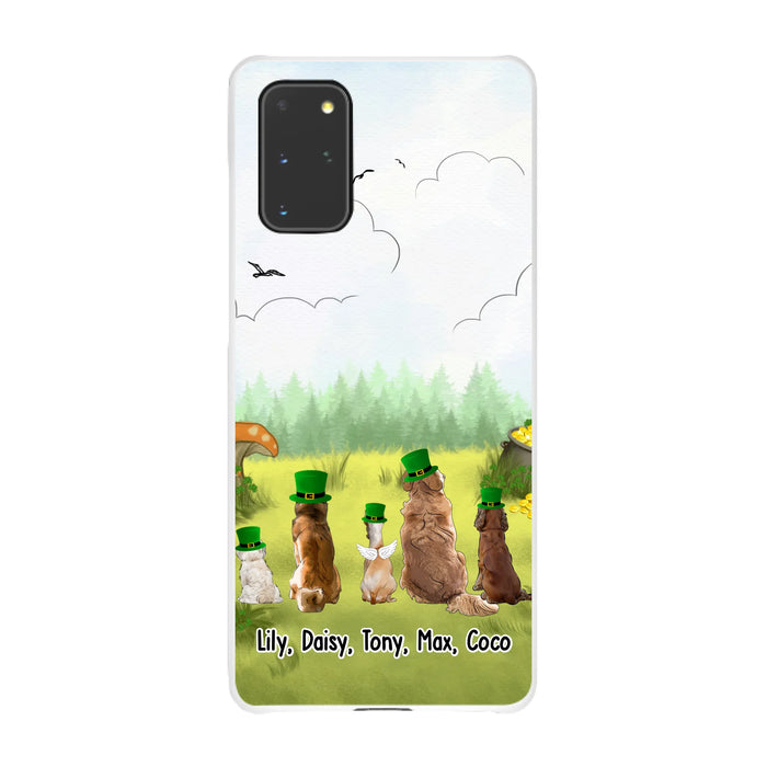 Personalized St. Patrick's Day Dogs Phone Case, Custom Irish Dog Phone Case For Dog Owners