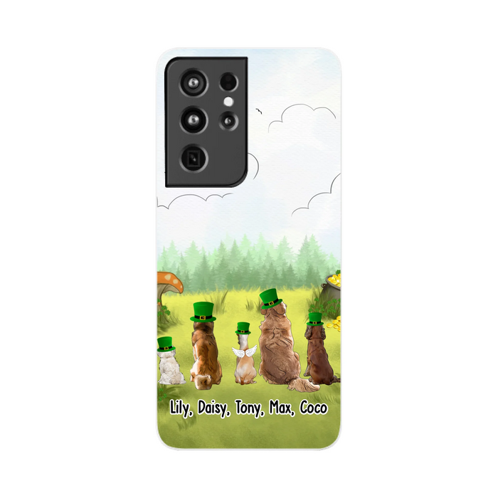 Personalized St. Patrick's Day Dogs Phone Case, Custom Irish Dog Phone Case For Dog Owners