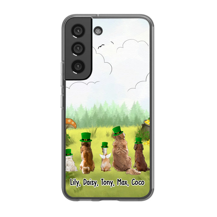 Personalized St. Patrick's Day Dogs Phone Case, Custom Irish Dog Phone Case For Dog Owners