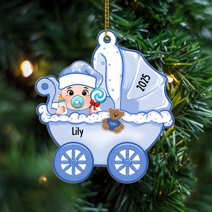 Baby's First Christmas 2025 - Personalized Christmas Gifts Custom Wooden Ornament For Baby, Newborn Ornament Gifts