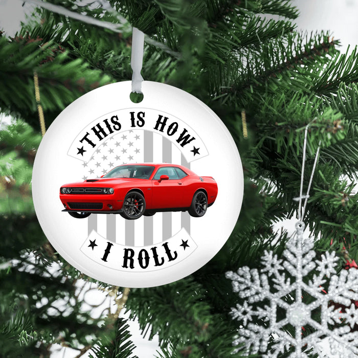 Personalized This Is How I Roll Ornament, Custom Car Photo Ceramic Ornament, Gift for For Him, Car Enthusiasts
