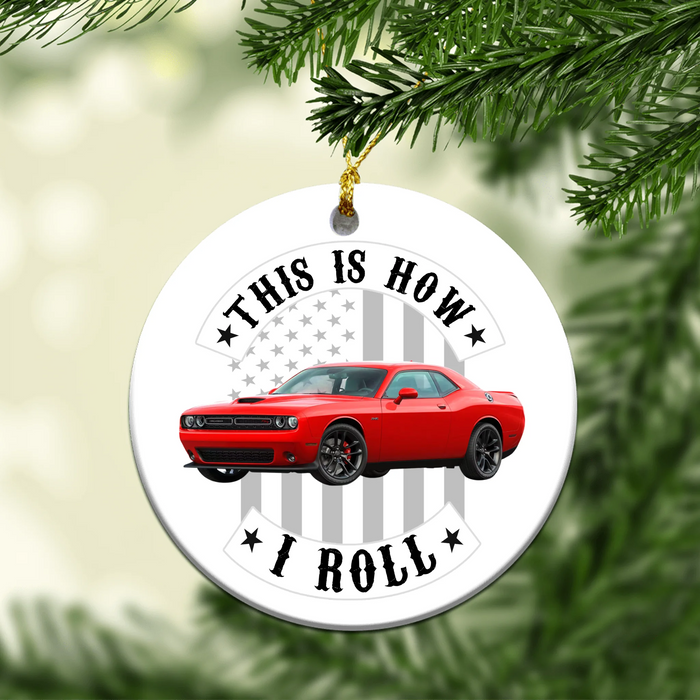 Personalized This Is How I Roll Ornament, Custom Car Photo Ceramic Ornament, Gift for For Him, Car Enthusiasts