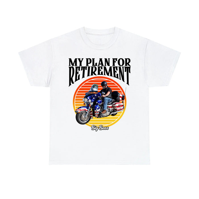 Personalized My Plan For Retirement Shirt, Custom Motorcycle Photo Shirt, Gift for Him, Motorcycle Enthusiasts
