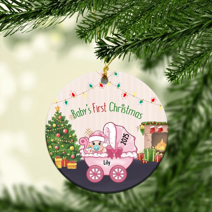 Baby's First Christmas 2025 - Personalized Christmas Gifts Custom Ornament For Baby, Newborn Ornament Gifts