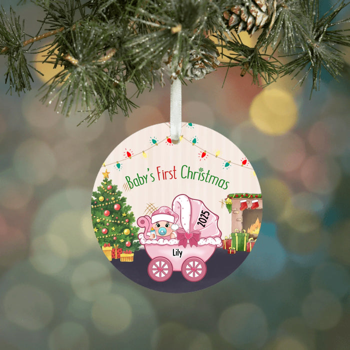 Baby's First Christmas 2025 - Personalized Christmas Gifts Custom Ornament For Baby, Newborn Ornament Gifts