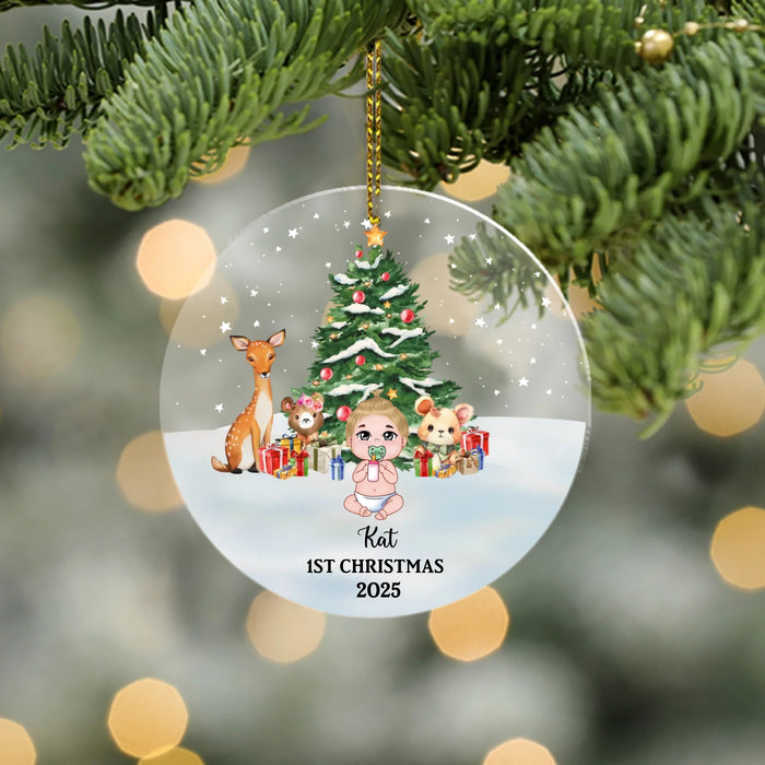 Baby First Christmas 2025 - Personalized Christmas Gifts Custom Acrylic Ornament For Baby, For New Parents