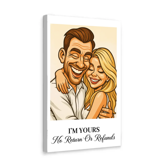 Custom Caricature Portrait from Photo Wall Art Poster, Gift for Couples, Husband and Wife, Him and Her