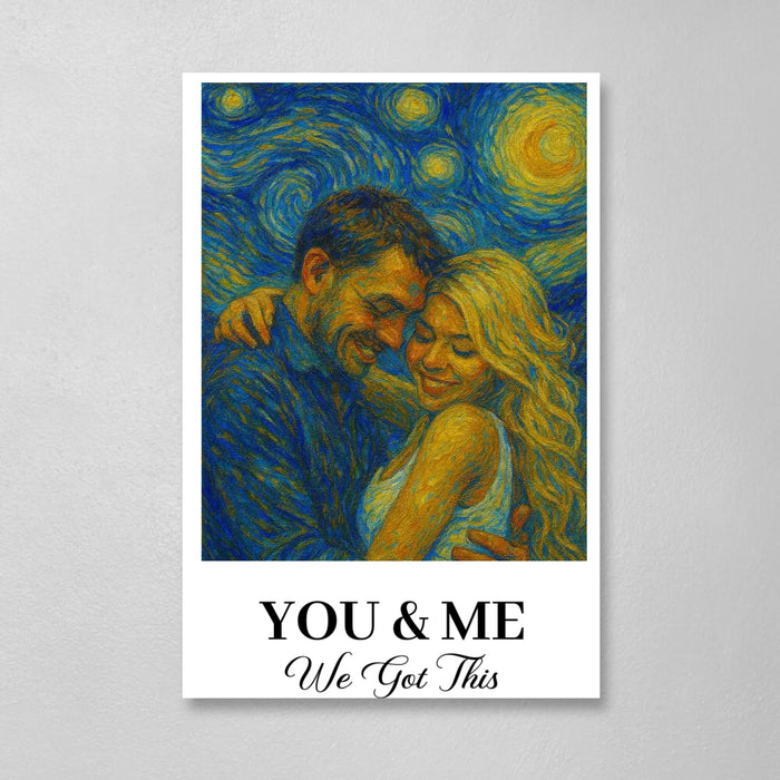 Custom Van Gogh Portrait Wall Art Poster, Gift for Couples, Husband and Wife, Him and Her