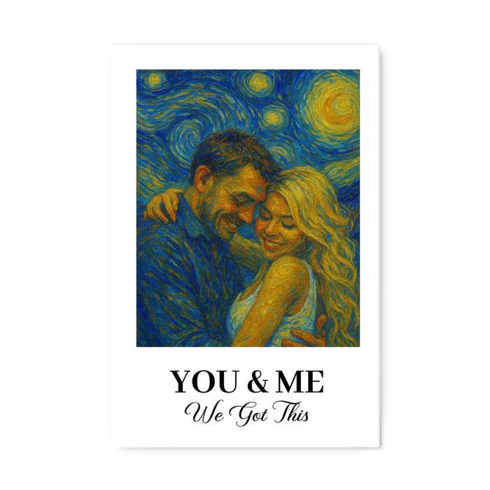 Custom Van Gogh Portrait Wall Art Poster, Gift for Couples, Husband and Wife, Him and Her