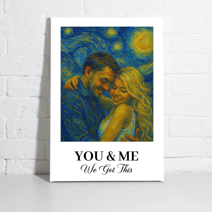 Custom Van Gogh Portrait Wall Art Poster, Gift for Couples, Husband and Wife, Him and Her