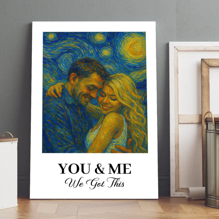 Custom Van Gogh Portrait Wall Art Poster, Gift for Couples, Husband and Wife, Him and Her