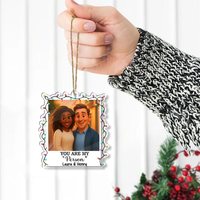 Cartoon Style Christmas Ornament - Custom Photo Gifts For Couple 06pgq