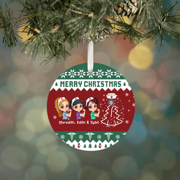 Merry Christmas 2025 - Personalized Ornament, Personalized Ornament For Coworkers, Friends, Nurses