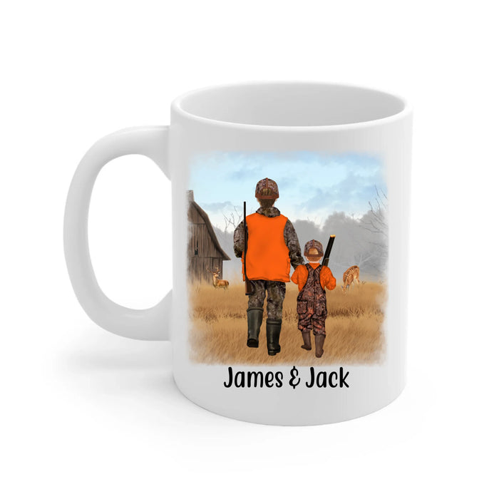 Personalized Hunting Mug, Hunting Family Father, Daughter and Son, Gift for Hunting Lovers