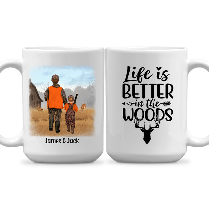 Personalized Hunting Mug, Hunting Family Father, Daughter and Son, Gift for Hunting Lovers
