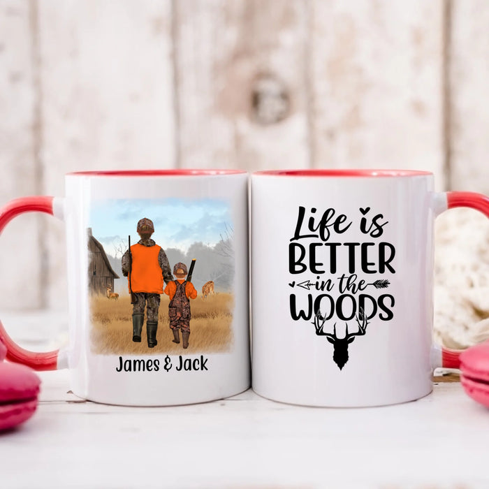 Personalized Hunting Mug, Hunting Family Father, Daughter and Son, Gift for Hunting Lovers
