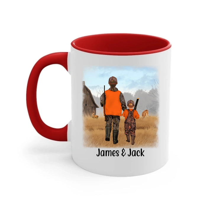 Personalized Hunting Mug, Hunting Family Father, Daughter and Son, Gift for Hunting Lovers