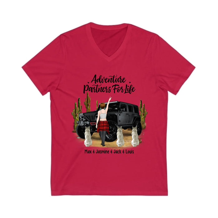 Adventure Partners For Life - Personalized Shirt For Adventure Girl, Dogs and Car Lovers