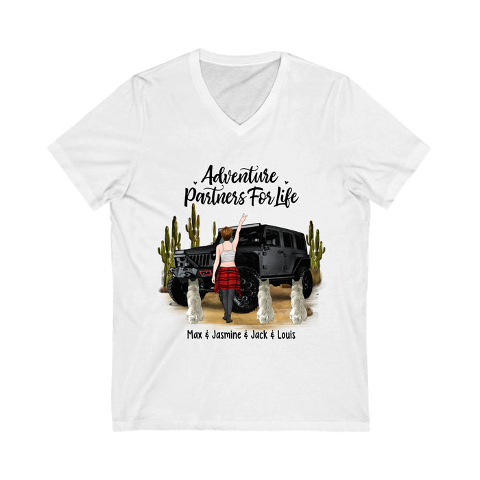 Adventure Partners For Life - Personalized Shirt For Adventure Girl, Dogs and Car Lovers
