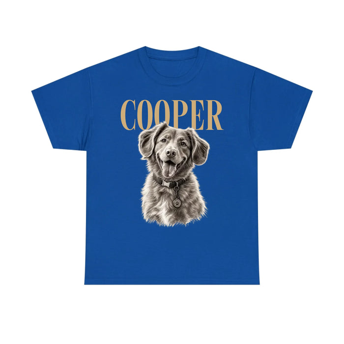 Personalized Vintage Dog Photo Shirt, Custom Pet Photo And Name Shirt, Dog Lover Gift