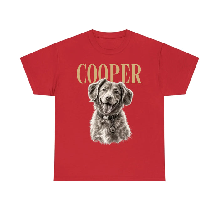 Personalized Vintage Dog Photo Shirt, Custom Pet Photo And Name Shirt, Dog Lover Gift