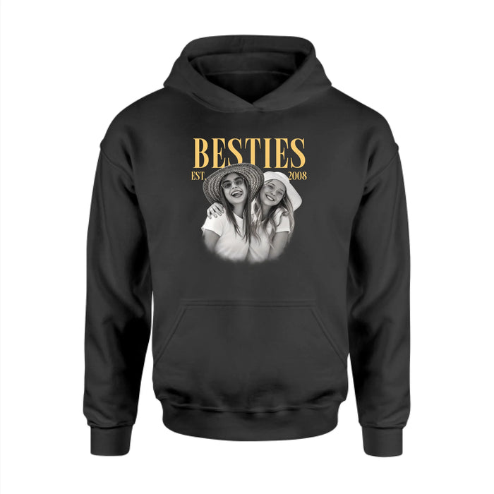 Personalized Vintage Photo Bestie Shirt, Custom Photo Best Friend Shirt, Friendship Gift, Birthday Gift for Friend