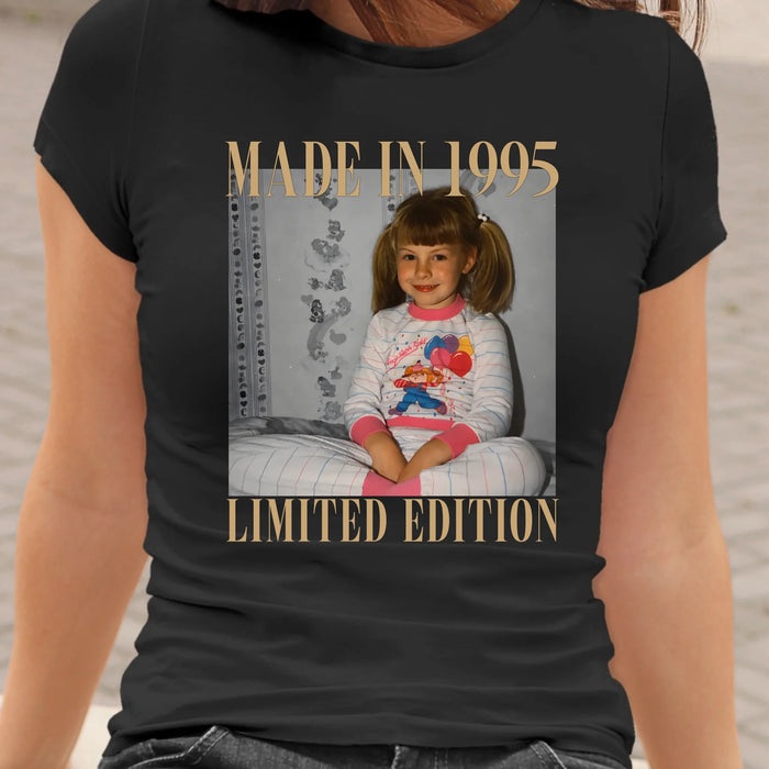 Personalized Vintage Photo Shirt, Custom Year Birthday Shirt, Retro Birthday Gift