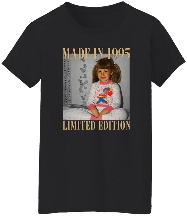 Personalized Vintage Photo Shirt, Custom Year Birthday Shirt, Retro Birthday Gift