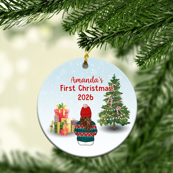 Personalized Ornament, Baby's First Christmas 2026, Christmas Gift For Family