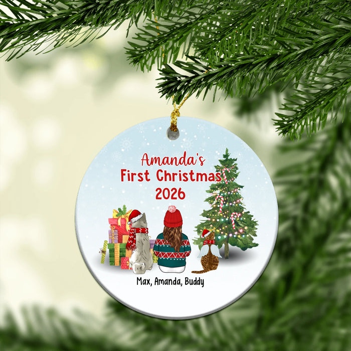 Personalized Ornament, Up To 2 Pets, Baby's First Christmas 2026, Kid With Pets, Christmas Gift For Family, Dog Lovers, Cat Lovers