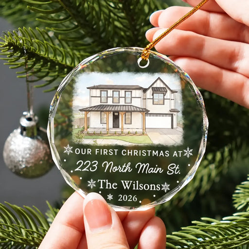 Farmhouse Christmas glass ornament mockup