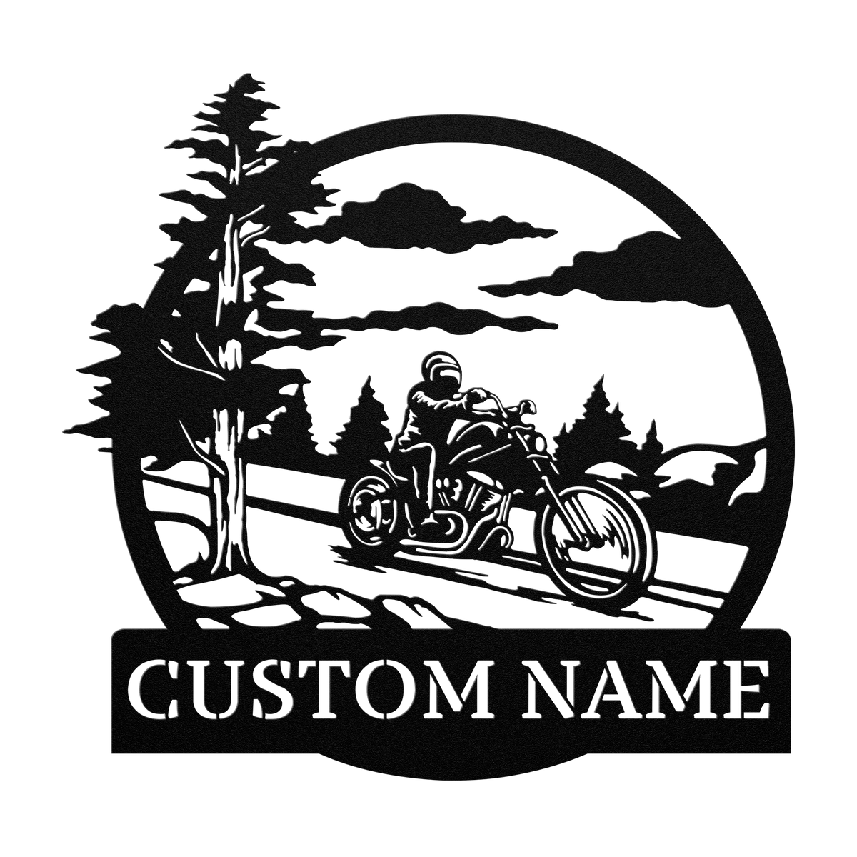 Custom Motorcycle Riding Metal Sign - Personalized Motorcycle Name Wal ...