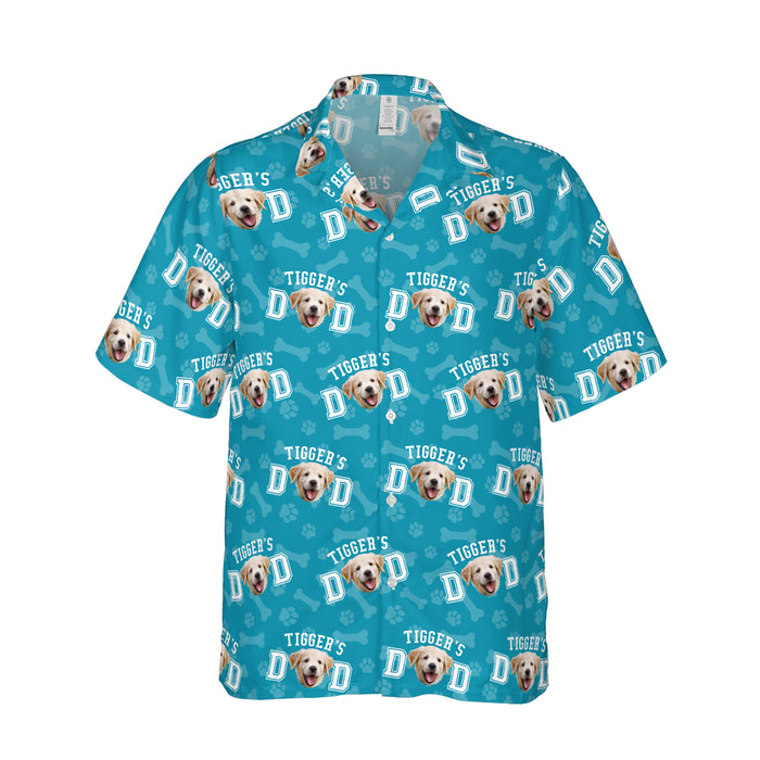 Personalized Cat Dad Cat Mom Hawaiian Shirt, Custom Cat Face Hawaiian Shirt for Men Women, Cat Lovers