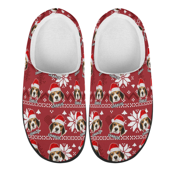 Personalized Custom Photo Dog Cat Slippers, Unisex Home Slippers, Christmas Gift For Her, Him