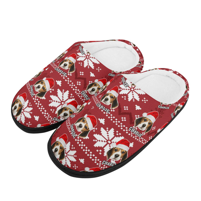 Personalized Custom Photo Dog Cat Slippers, Unisex Home Slippers, Christmas Gift For Her, Him