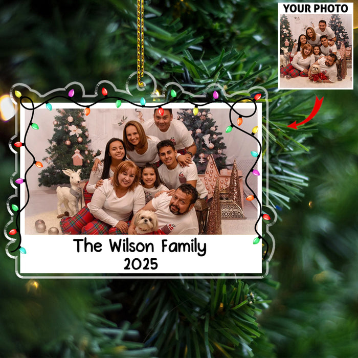 Personalized Family Photo Ornament 2025, Custom Family Christmas Acrylic Ornament, Big Family Photo Keepsake Ornament