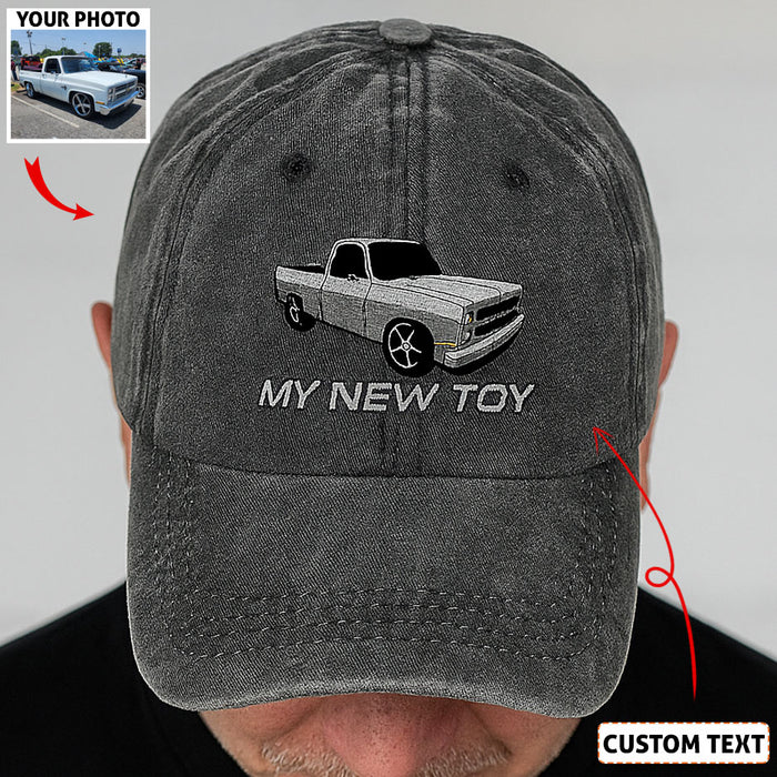 Custom Car Embroidered Hat, Personalized Car Hat from Photo, Car Lover Gift