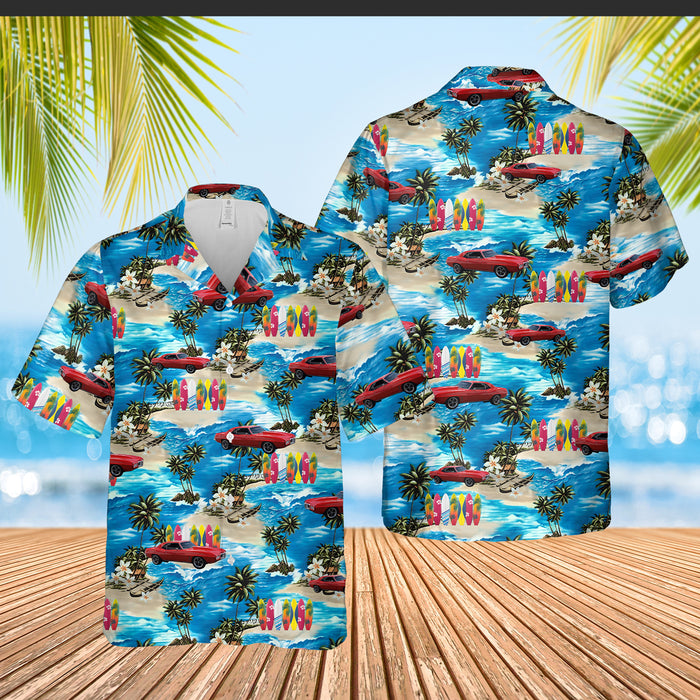 Personalized Photo Upload Car Hawaiian Shirt, Custom Classic Car Beach Aloha Shirt for Men