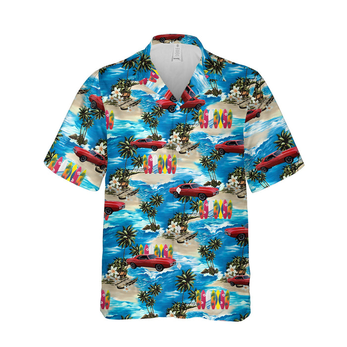 Personalized Photo Upload Car Hawaiian Shirt, Custom Classic Car Beach Aloha Shirt for Men