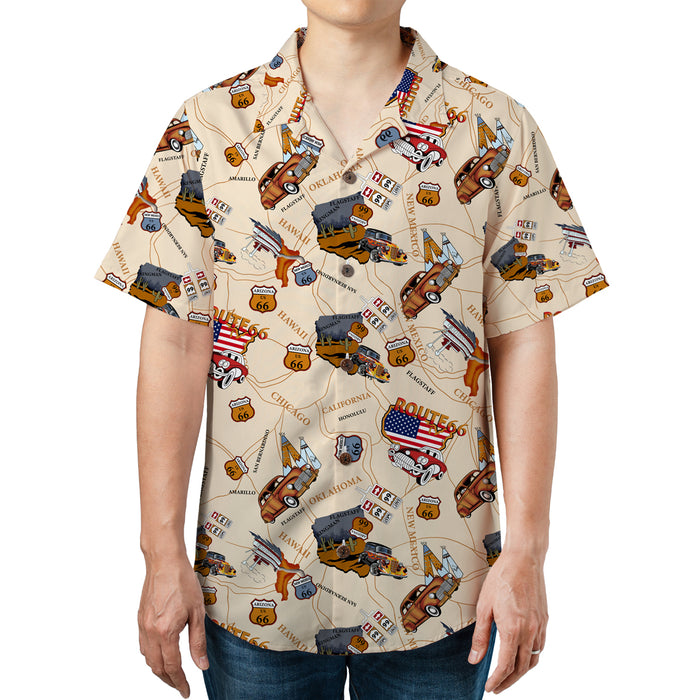 The Mother Road U.S. Highway Route 66 Hawaiian Shirt