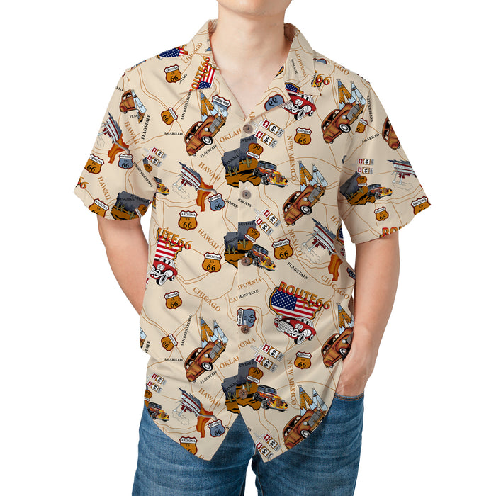 The Mother Road U.S. Highway Route 66 Hawaiian Shirt
