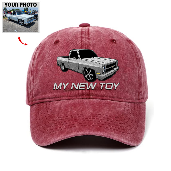 Custom Car Embroidered Hat, Personalized Car Hat from Photo, Car Lover Gift