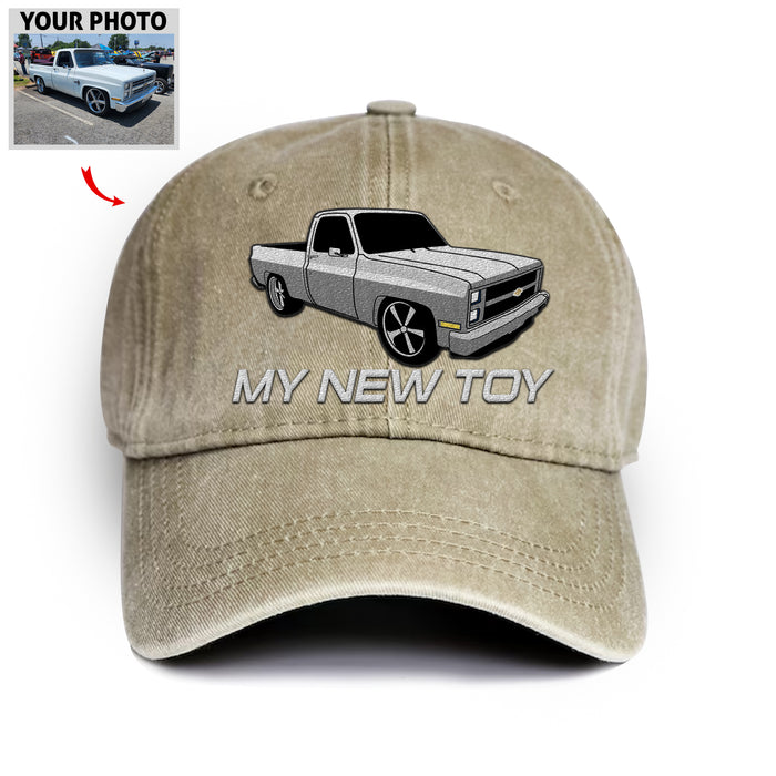 Custom Car Embroidered Hat, Personalized Car Hat from Photo, Car Lover Gift