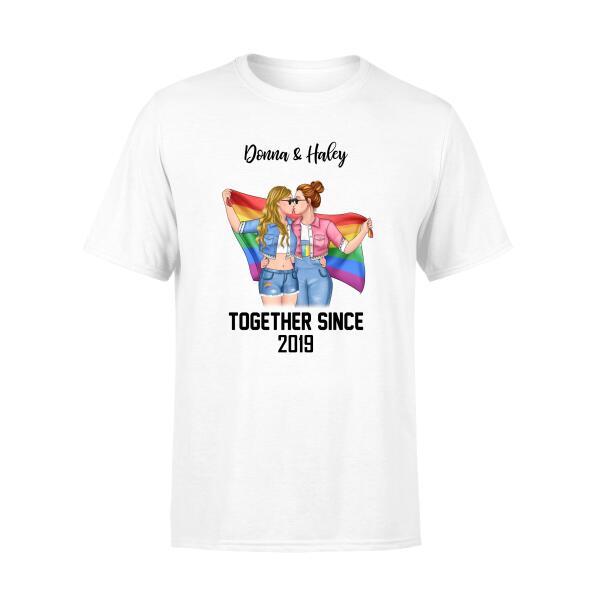 Personalized Shirt - Together Since Custom Year Gift For Couple, LGBT Couple