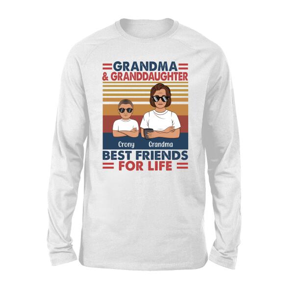 Best Friends for Life - Personalized Gifts Custom Shirt for Grandparents for Mom