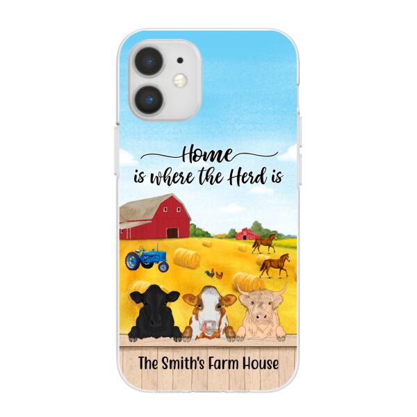 Personalized Phone Case, Cow Peeking Farm, Gift For Farmers, Cow Lover — GearLit Personalized Phone Case, Cow Peeking Farm, Gift For Farmers, Cow Lover — GearLit