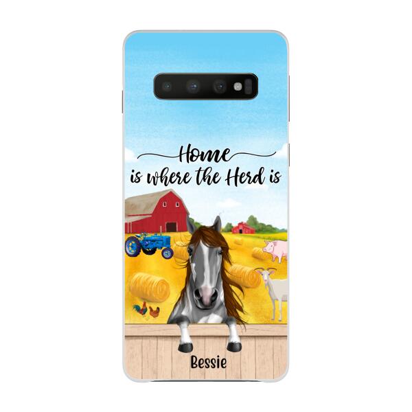 Personalized Phone Case, Horse Peeking Farm, Gift For Farmers, Horse Lovers